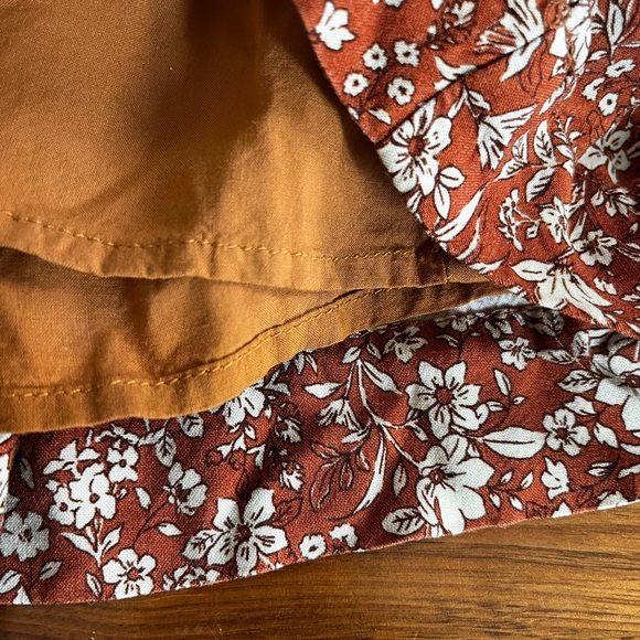 Zara Floral Print Skirt in Rust - Picture 5 of 6